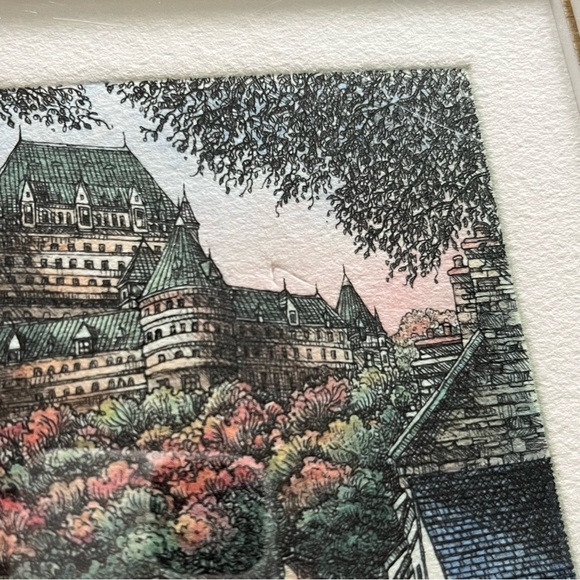 Jacques Brousseau “Maison Chevalier Quebec” Etching Art-Signed-FRAMED-Authentic - Picture 13 of 16